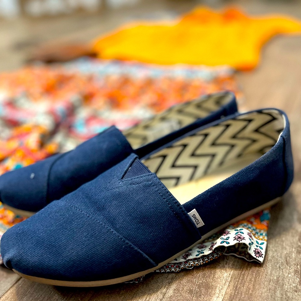 Toms Navy Blue slip-ons